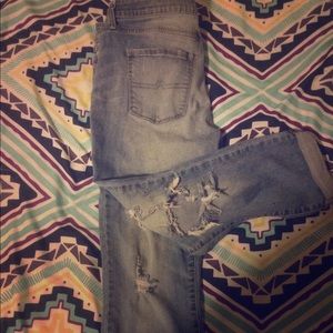 Arizona Cropped Ripped Jeans